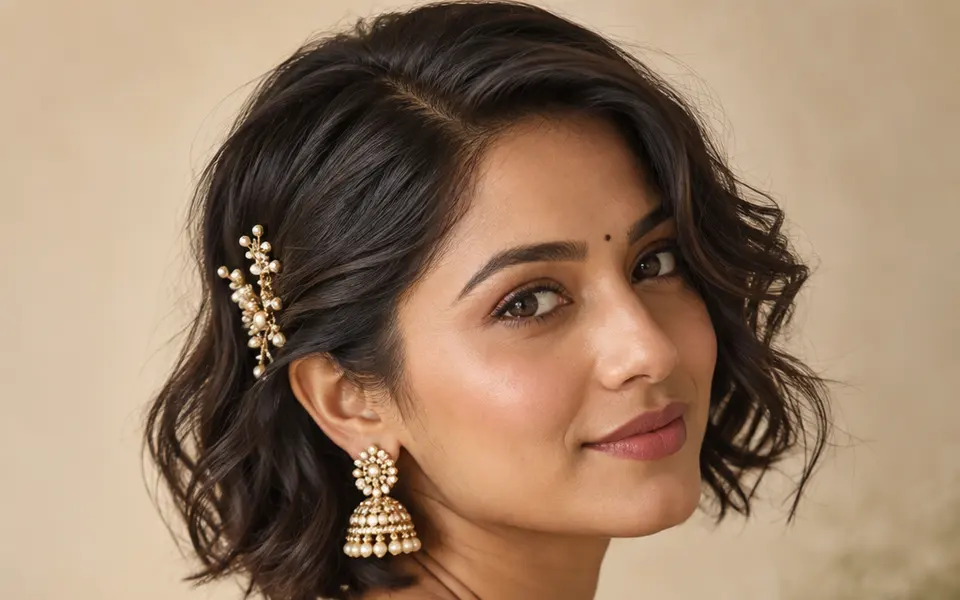 Bridal Hairstyles for Short Hair: Indian Wedding Looks for Bobs and Lobs